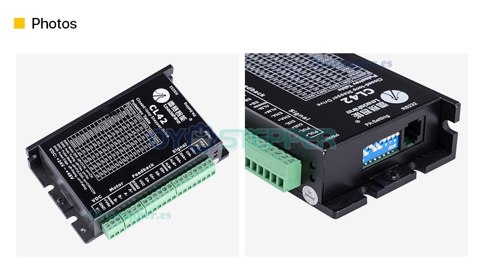 Controlador paso a paso de circuito cerrado Leadshine CL42 0~2.5A 24~48VDC para motor paso a paso Nema 17